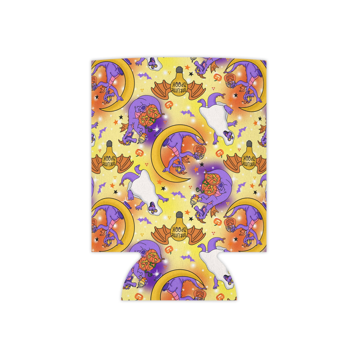 Figment on the Moon Yellow Can Cooler Drink Koozie