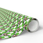 Green Checkerboard Goofy Wrapping Paper Roll