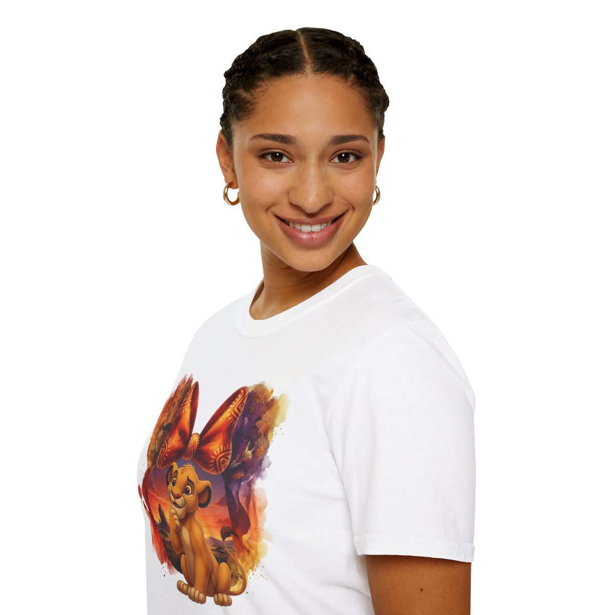 Lion King - Simba's Curious Sunset Tribal Vignette Unisex Graphic Tee