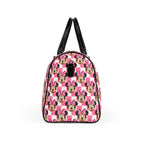 Pink Checkerboard Minnie PU Leather Travel Bag