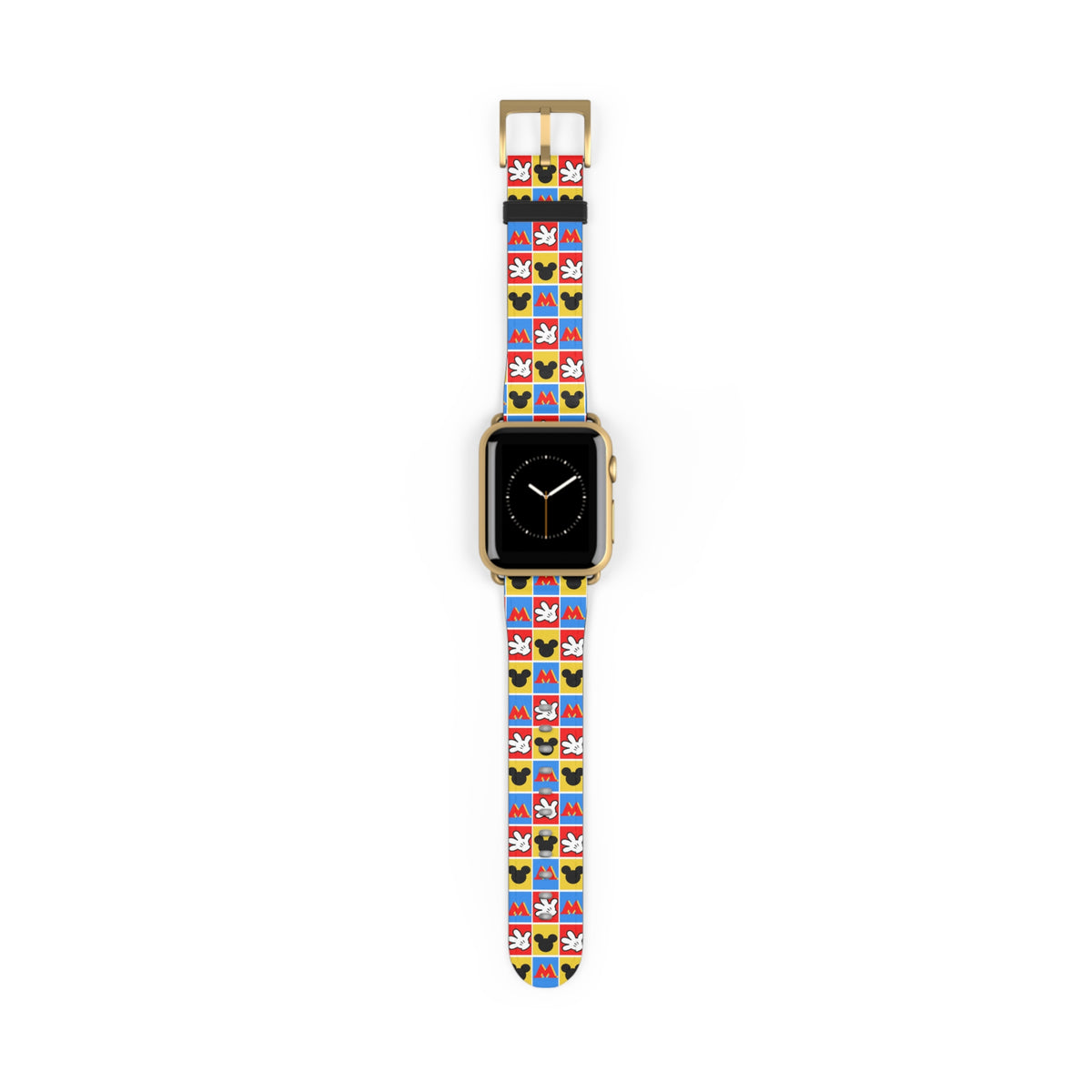 Checkerboard Mickey Hands Whimsical Watch Band - Apple