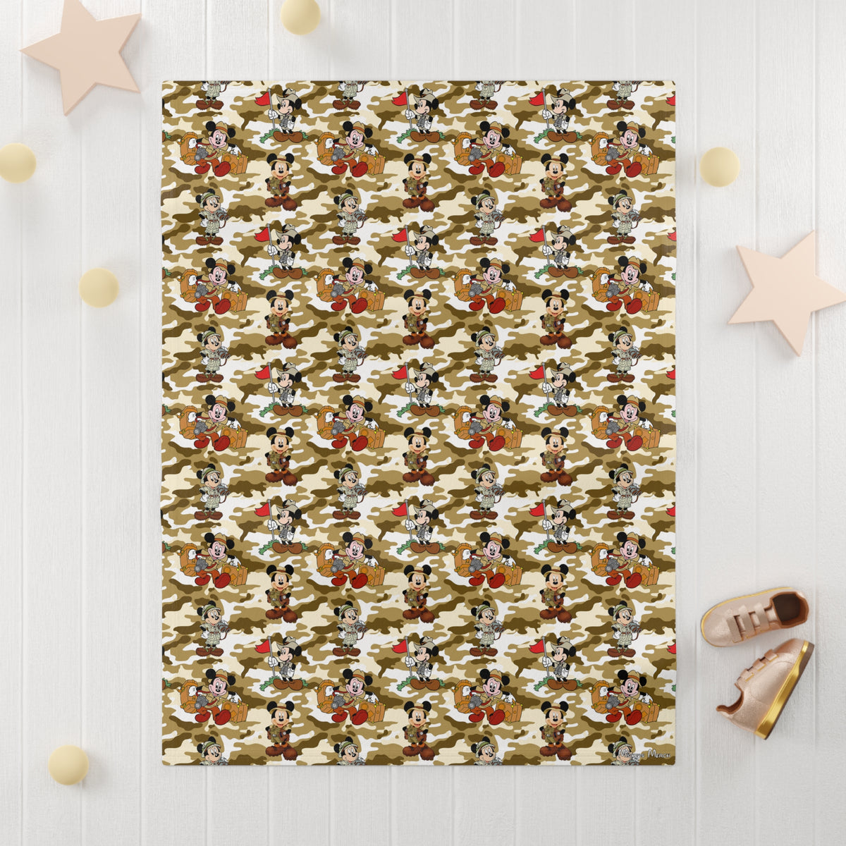 Jungle Camo Mickey Happily Ever After Baby Blanket