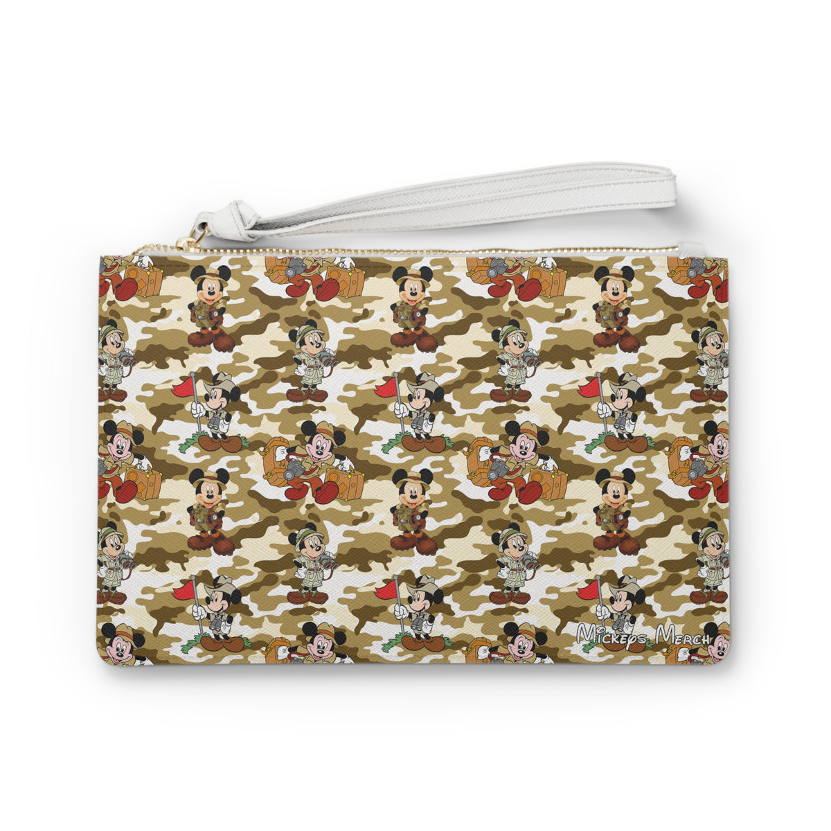 Jungle Camo Mickey Convertible Wristlet Clutch