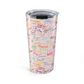 Character Autographs on Pink 20oz Tumbler