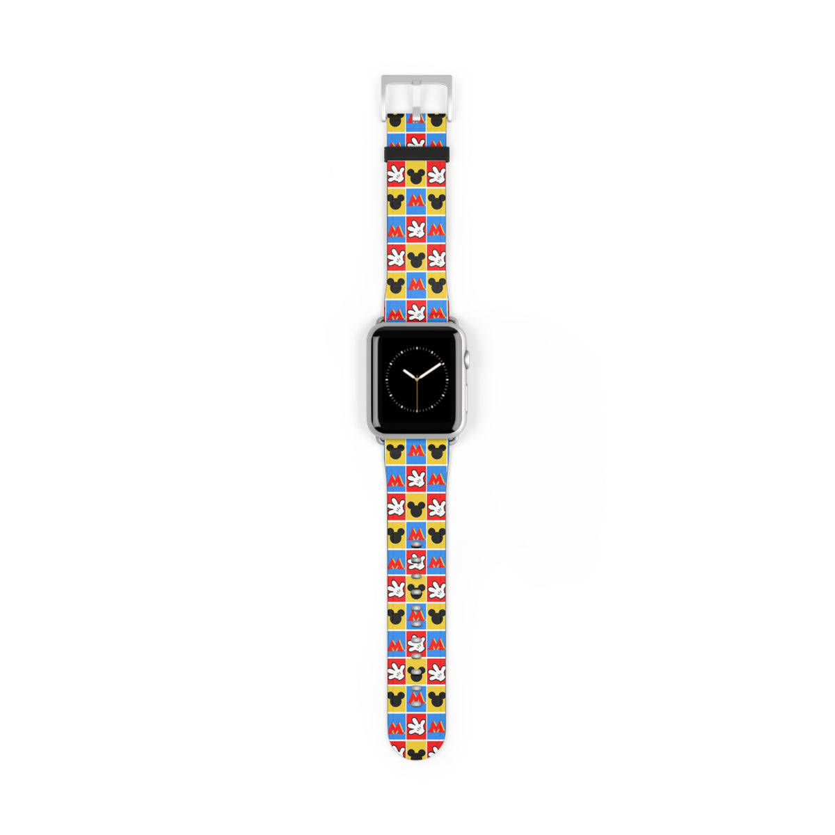 Checkerboard Mickey Hands Whimsical Watch Band - Apple