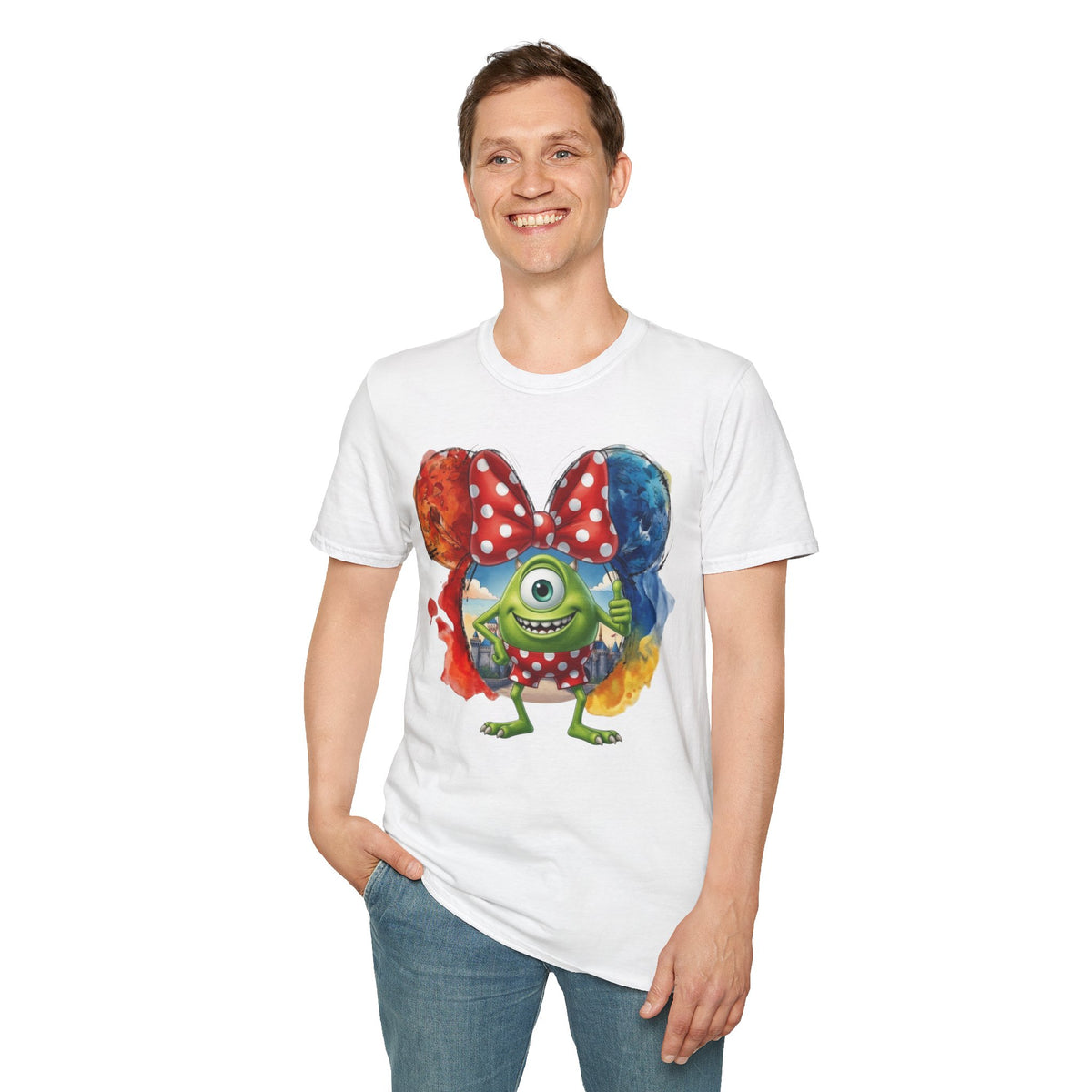 Monsters Inc - Mike Wazowski's Polka Dot Vignette Unisex Graphic Tee
