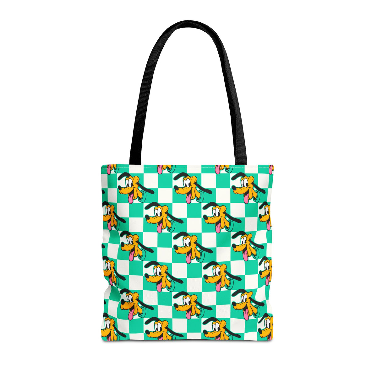Teal Checkerboard Pluto Tote Bag