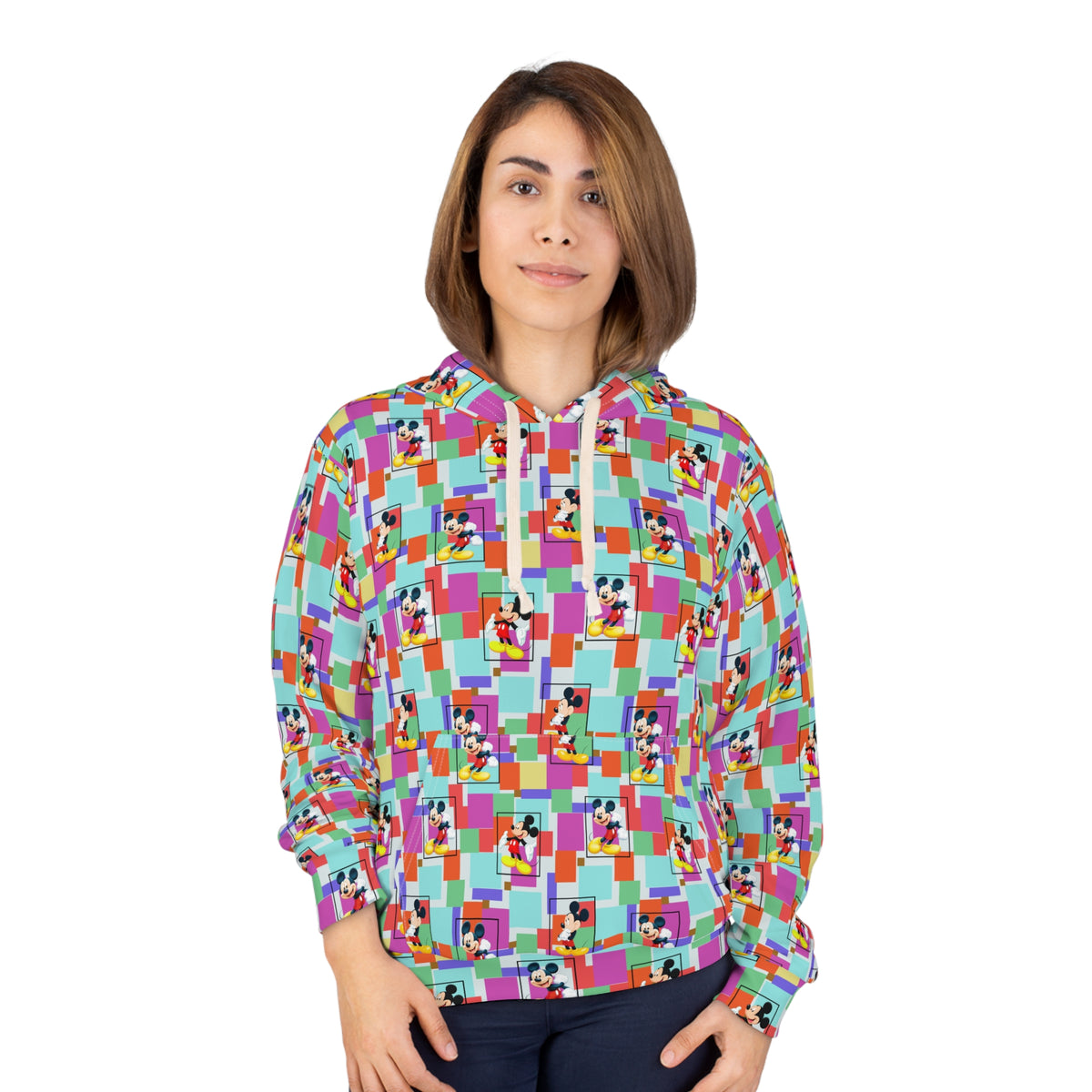 Colorblock Mickey Hooded Sweatshirt