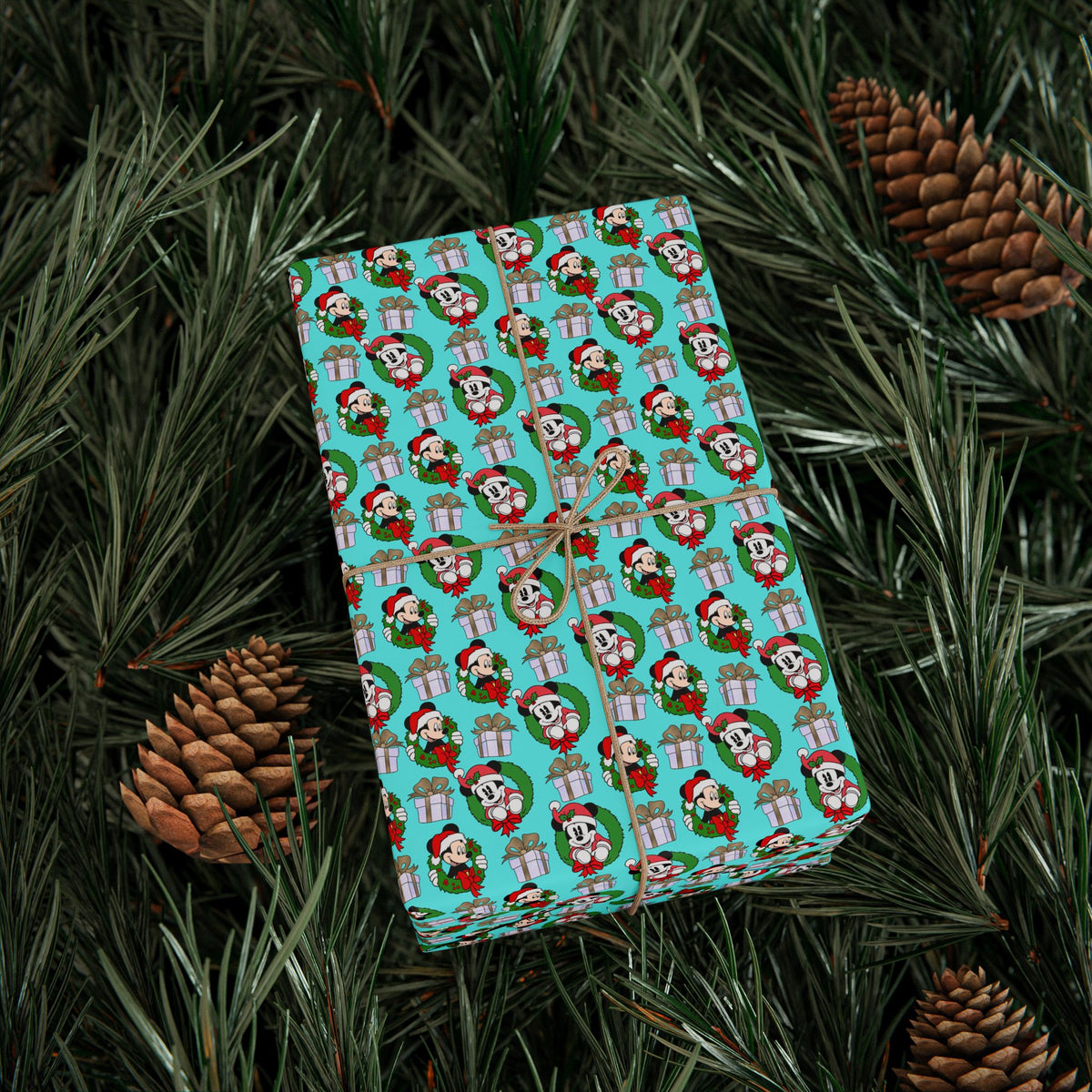 Christmas Mickey Gift Drop Wrapping Paper Roll