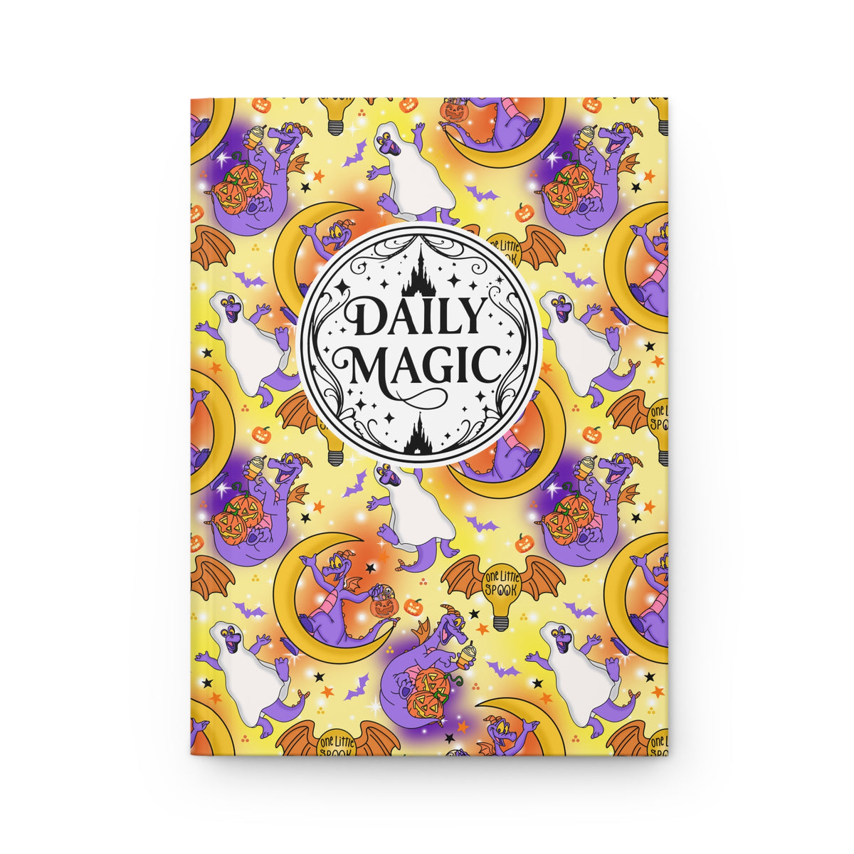 Figment on the Moon Yellow Daily Magic Matte Hardcover Journal