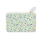 Character Autographs on Green Mini Clutch
