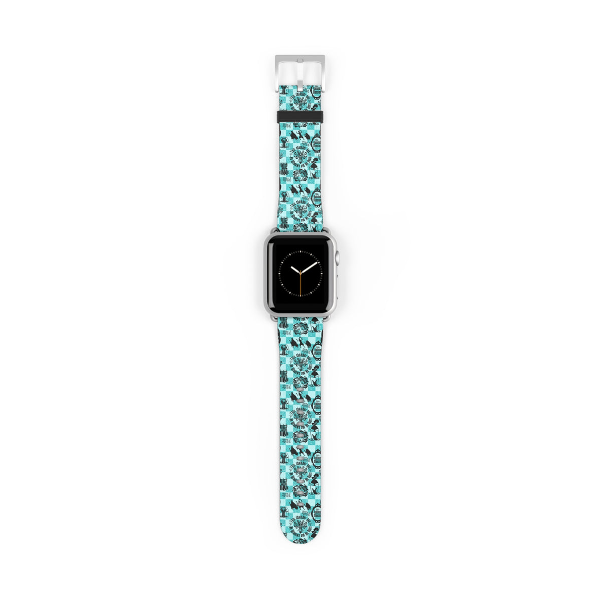 Haunted Mansion Icons Teal Whimsical Watch Band - Apple