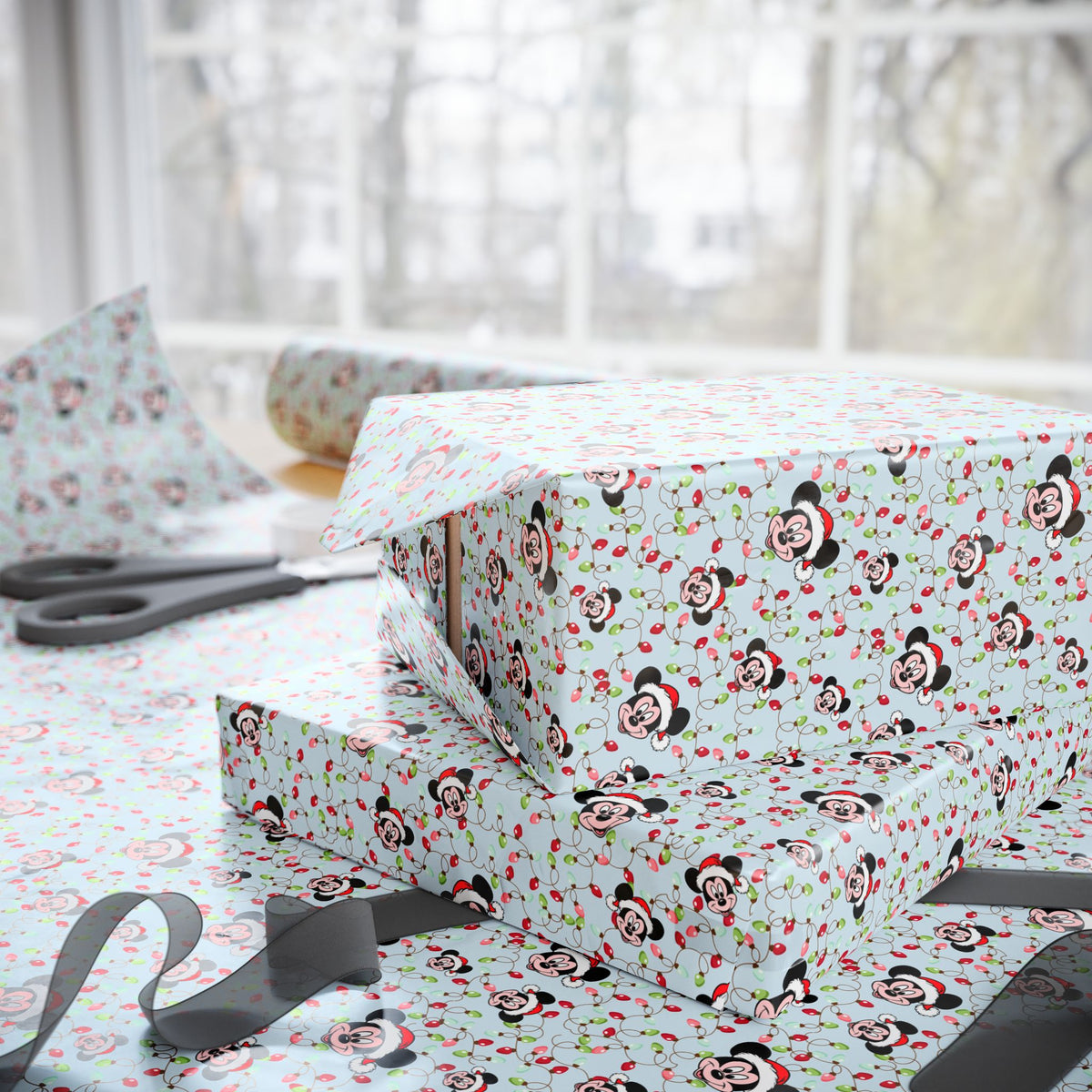 Christmas String Light Magic Wrapping Paper Roll