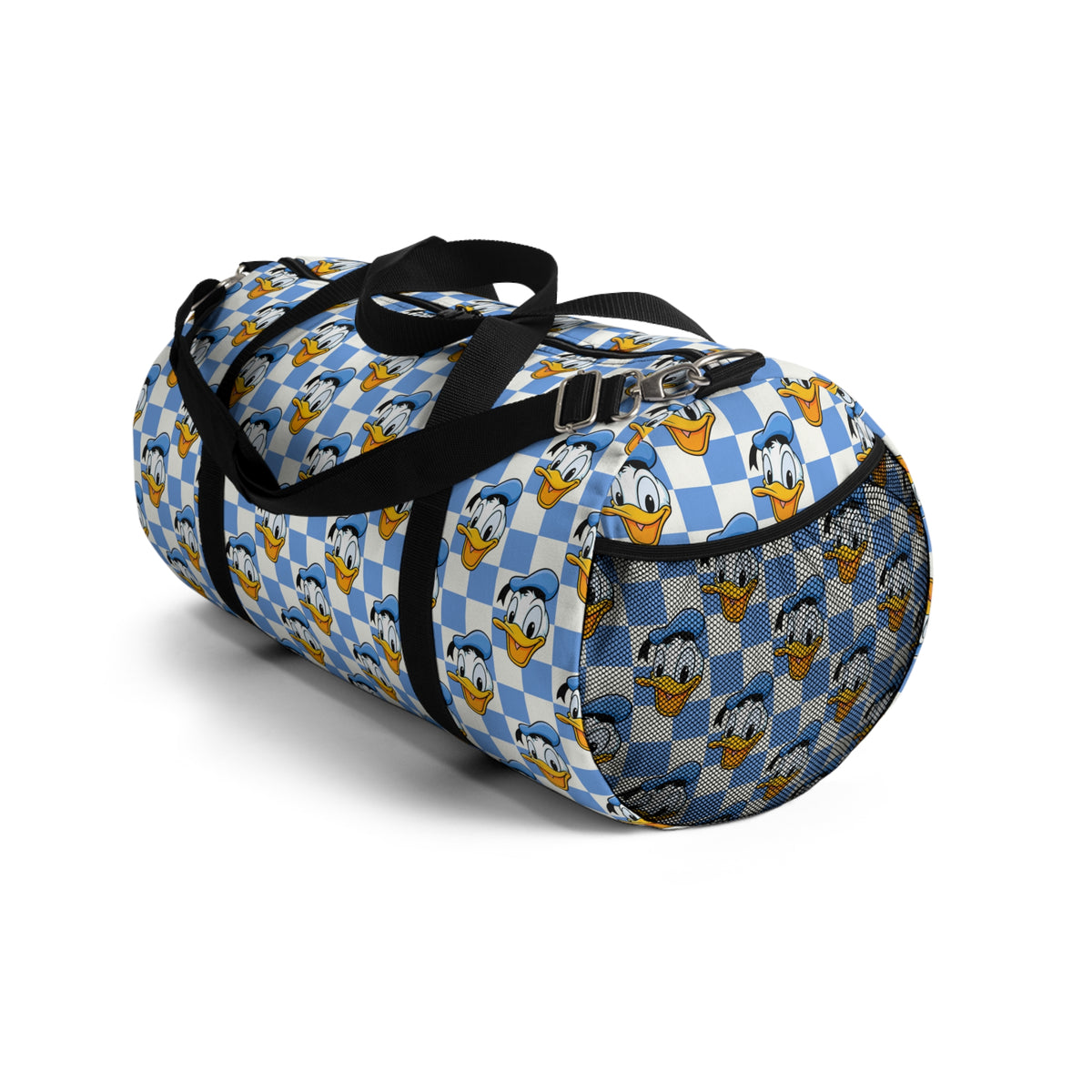 Blue Checkerboard Donald Travel Duffel Bag