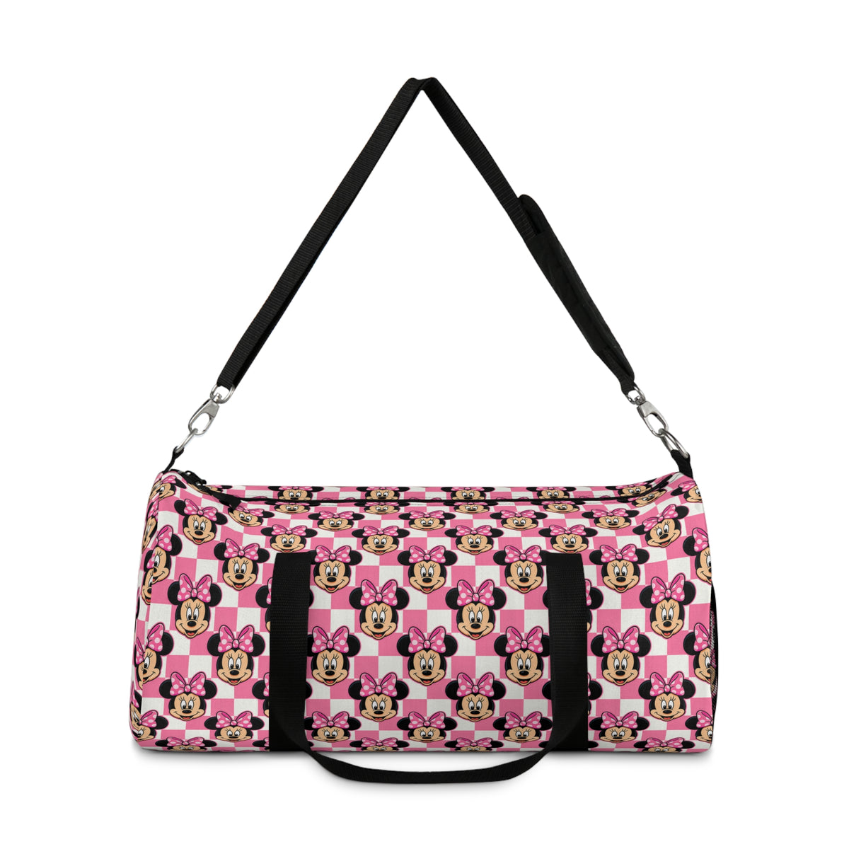 Pink Checkerboard Minnie Travel Duffel Bag