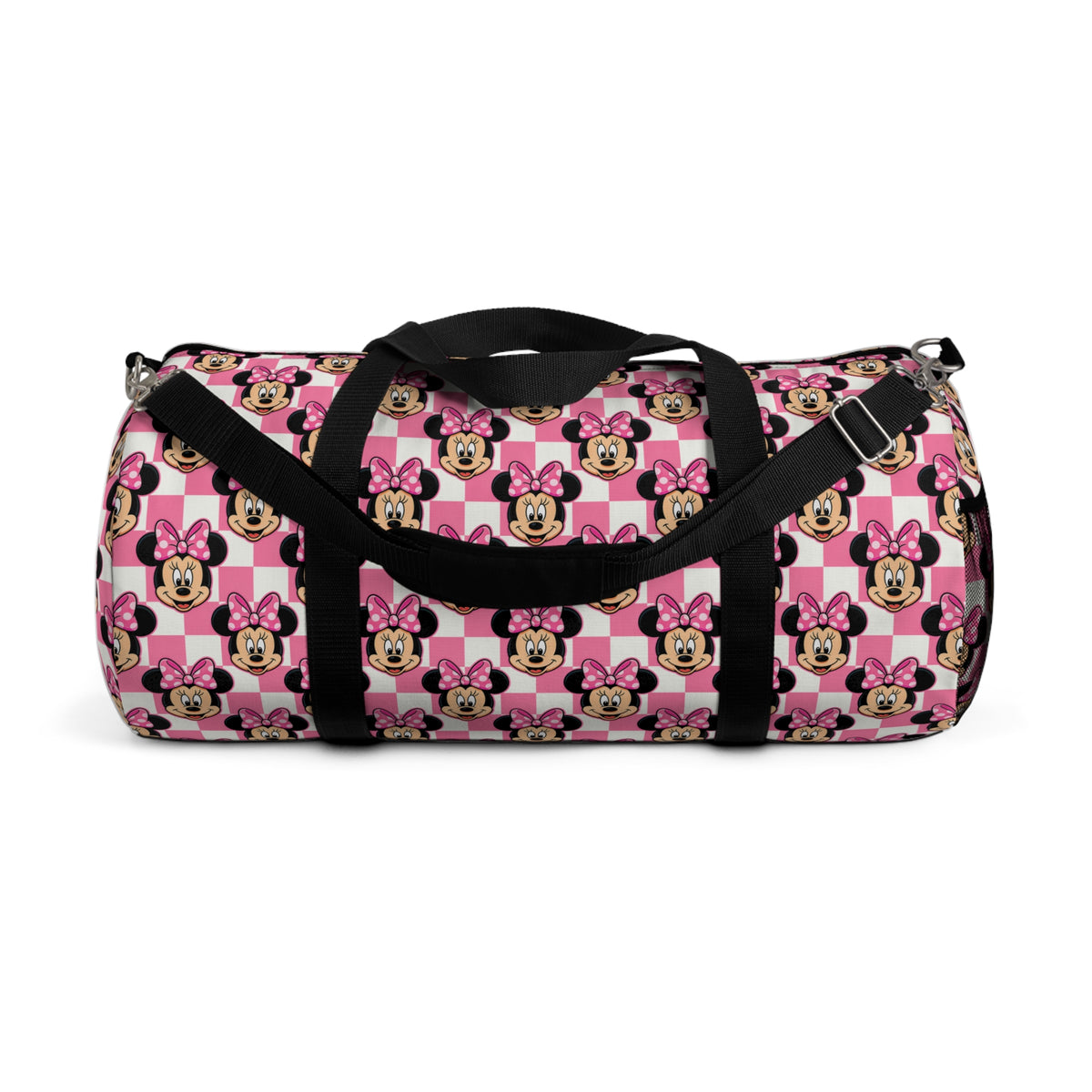 Pink Checkerboard Minnie Travel Duffel Bag