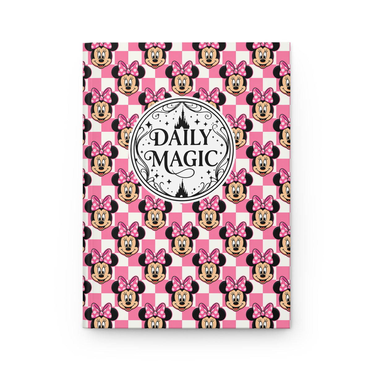 Pink Checkerboard Minnie Daily Magic Matte Hardcover Journal