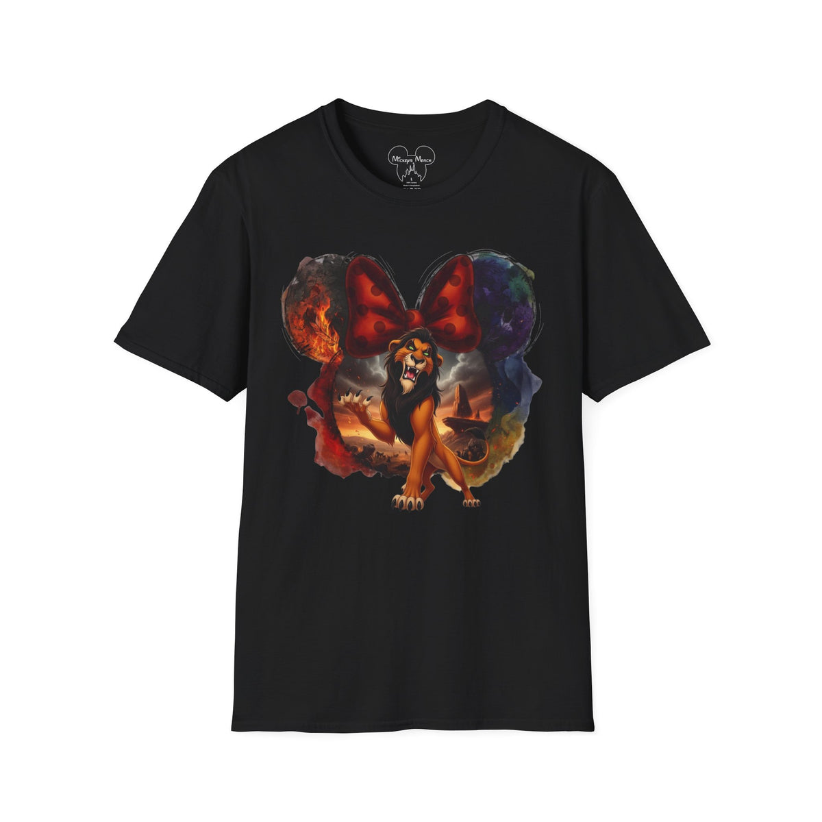 Lion King - Scar's Fiery Polka Dot Vignette Unisex Graphic Tee