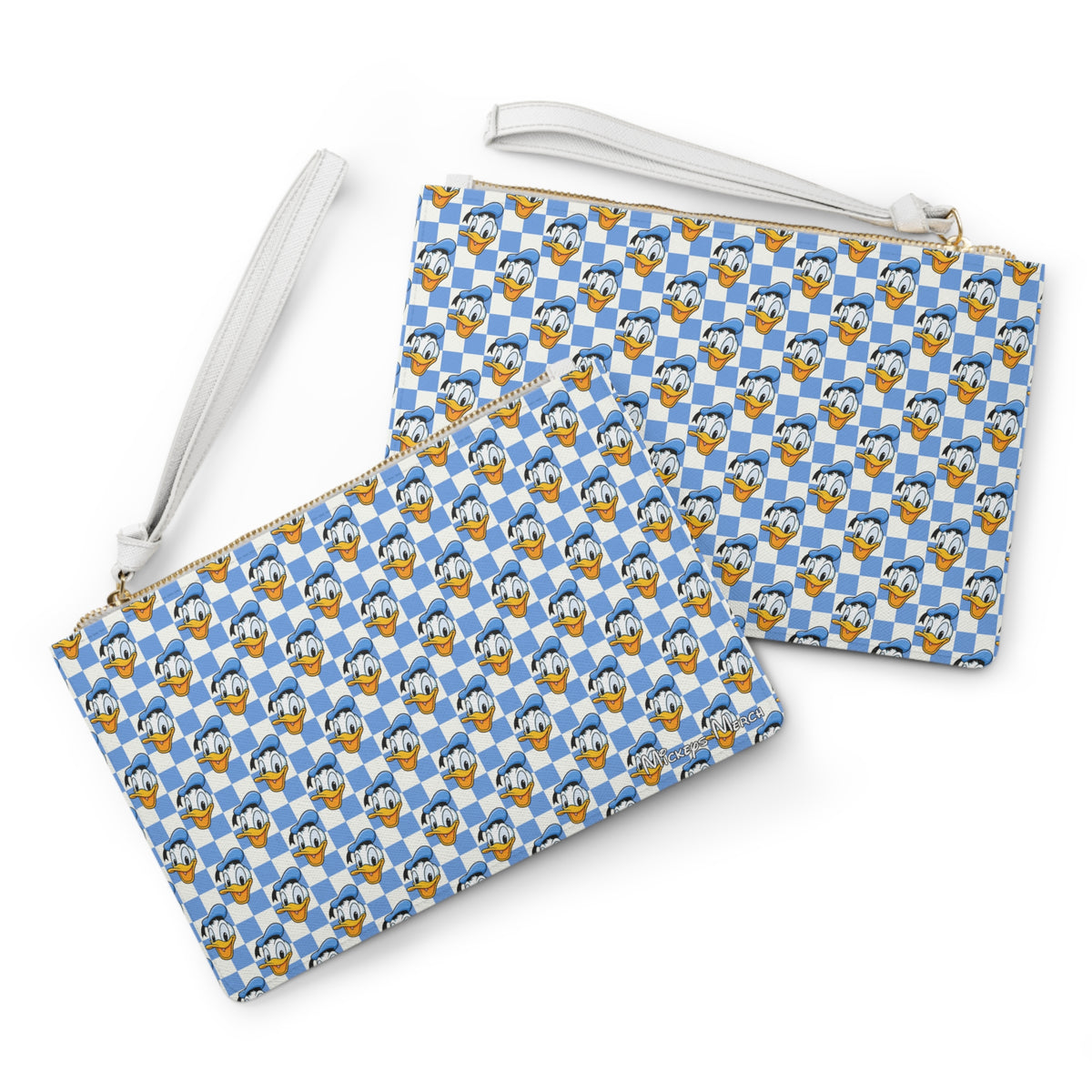 Blue Checkerboard Donald Convertible Wristlet Clutch