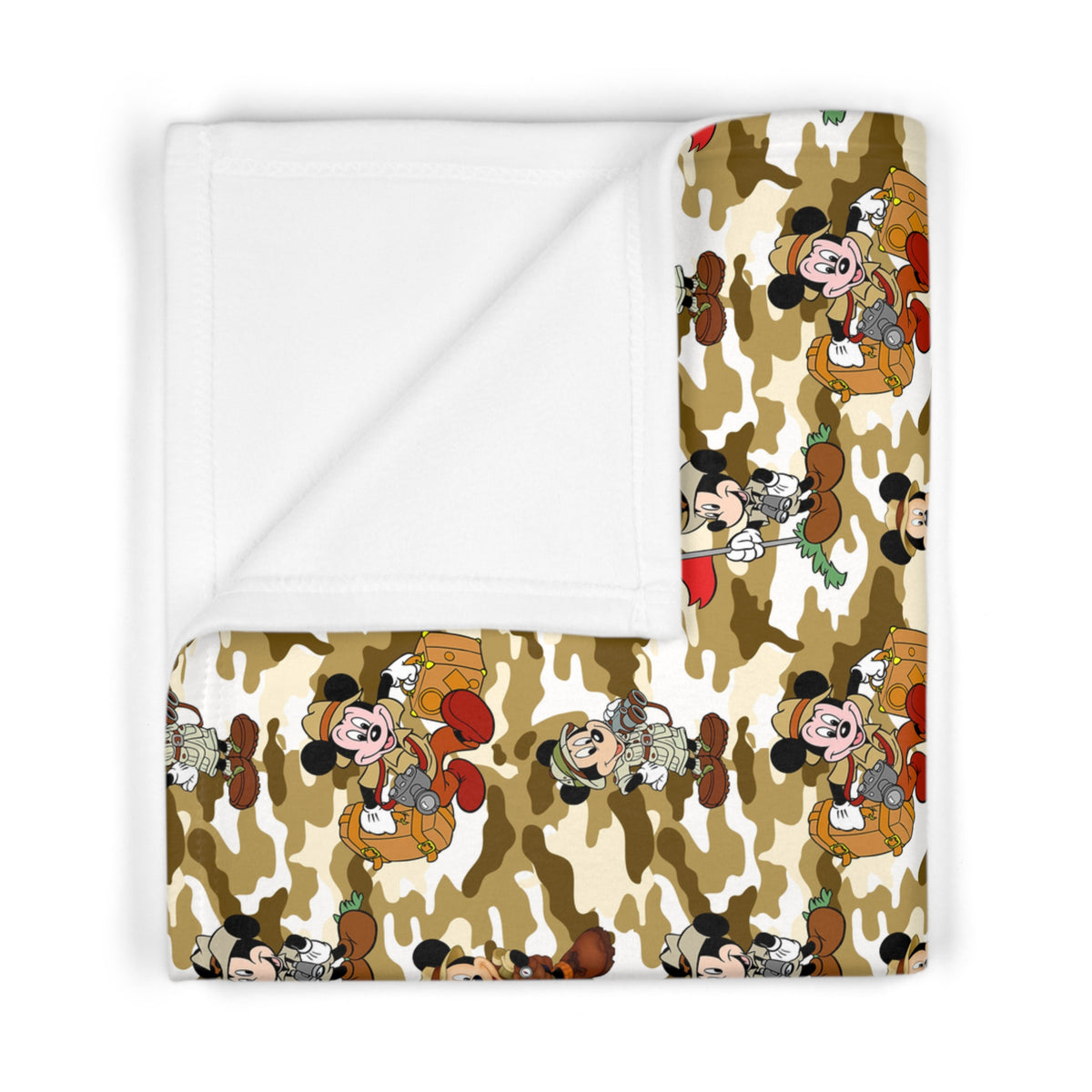 Jungle Camo Mickey Happily Ever After Baby Blanket