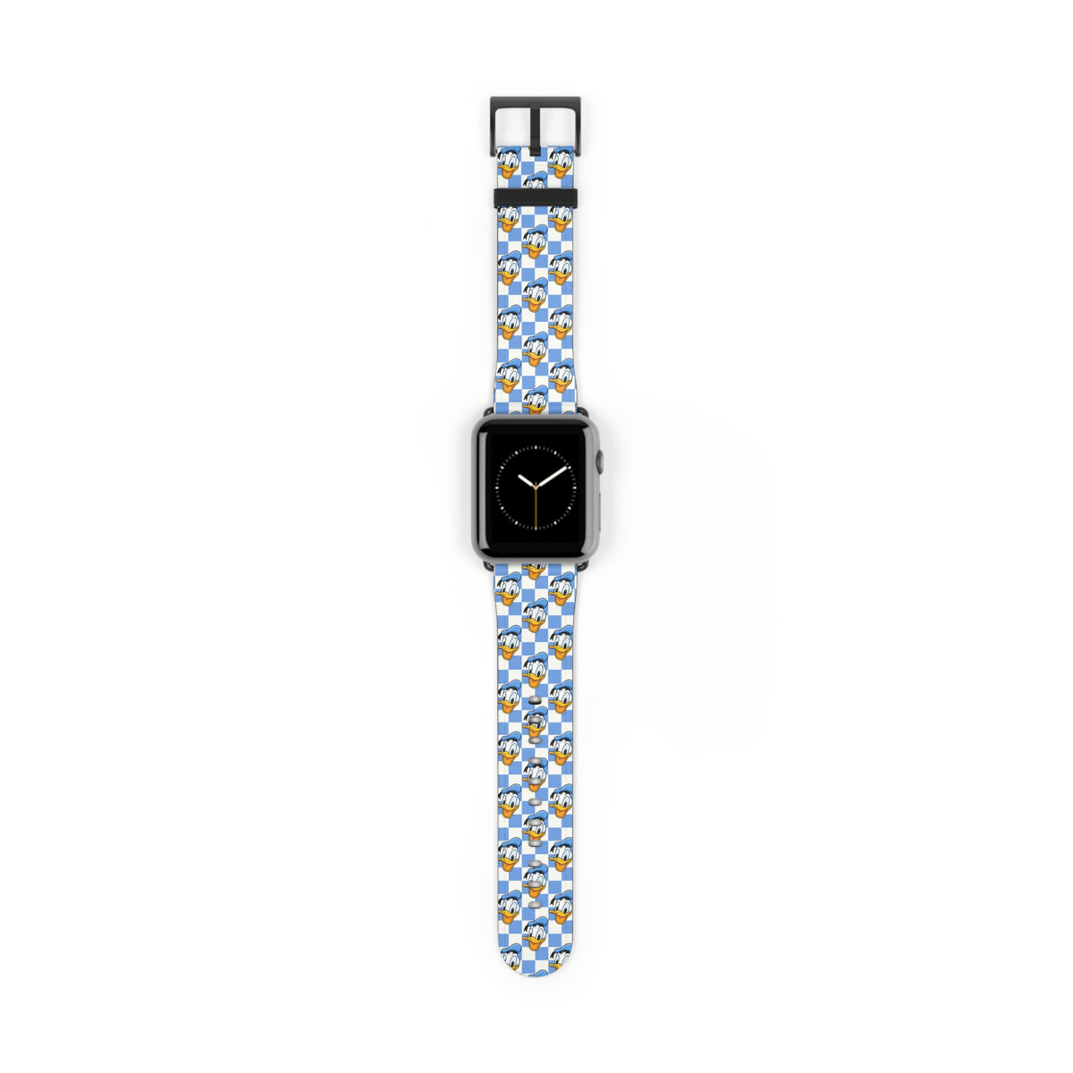 Blue Checkerboard Donald Disney Whimsical Watch Band - Apple