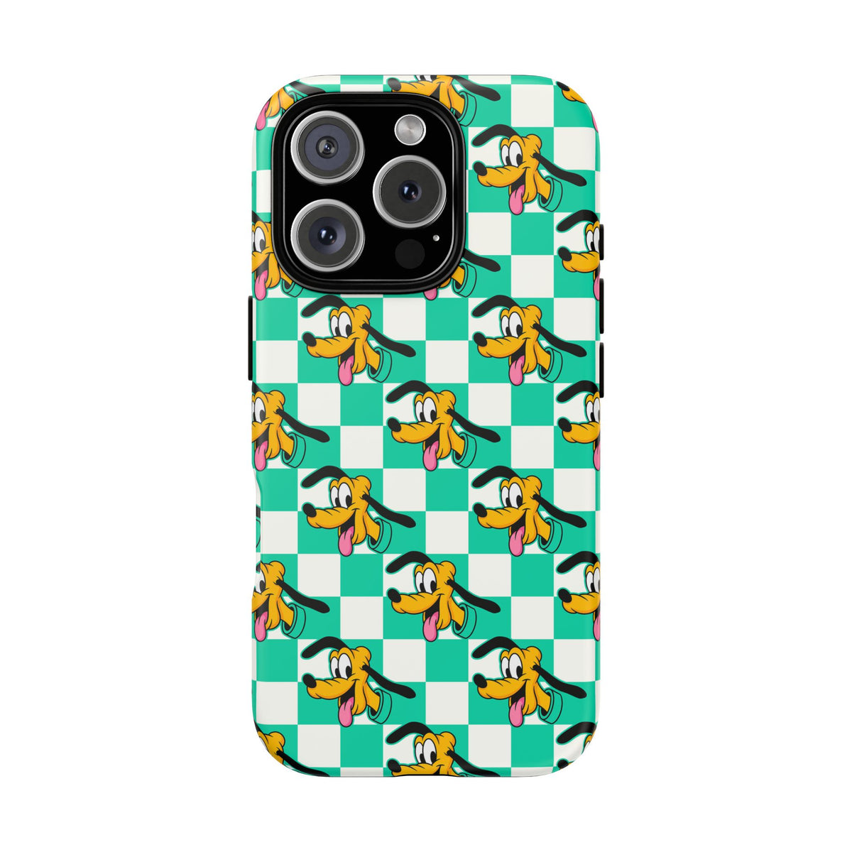 Teal Checkerboard Pluto Resort Ready Cell Phone Tech Case