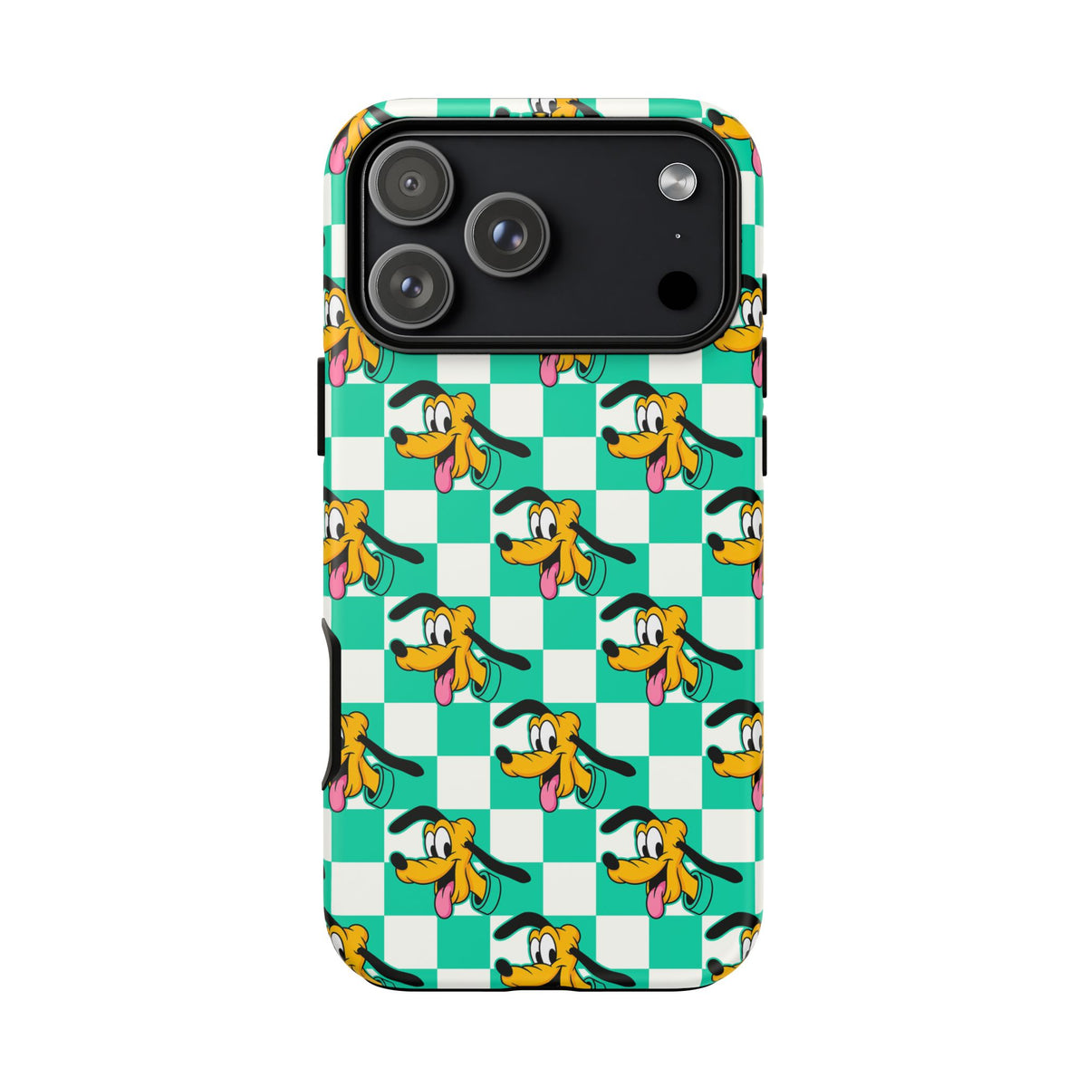 Teal Checkerboard Pluto Resort Ready Cell Phone Tech Case
