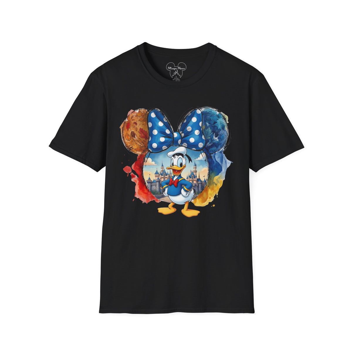 Sensational Six - Donald's Royal Blue Bow Castle Vignette Unisex Graphic Tee