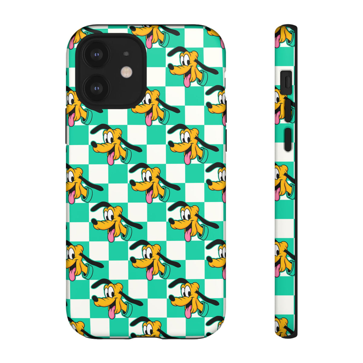 Teal Checkerboard Pluto Resort Ready Cell Phone Tech Case