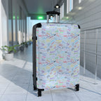 Character Autographs on Blue Polycarbonate Suitcase