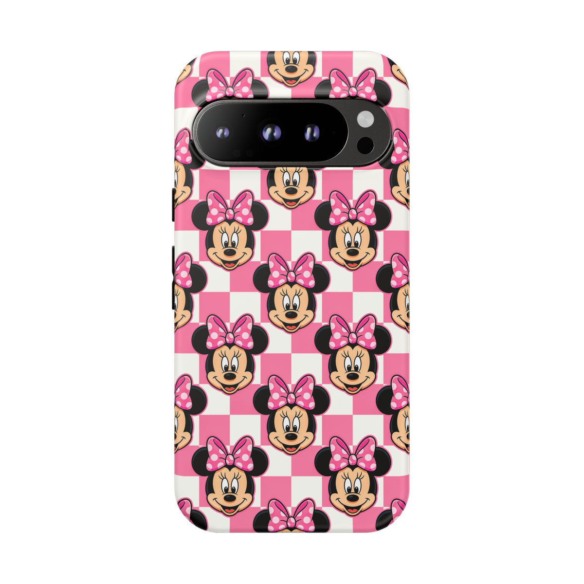 Pink Checkerboard Minnie Resort Ready Cell Phone Tech Case