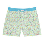 Character Autographs on Green Swim Trunks