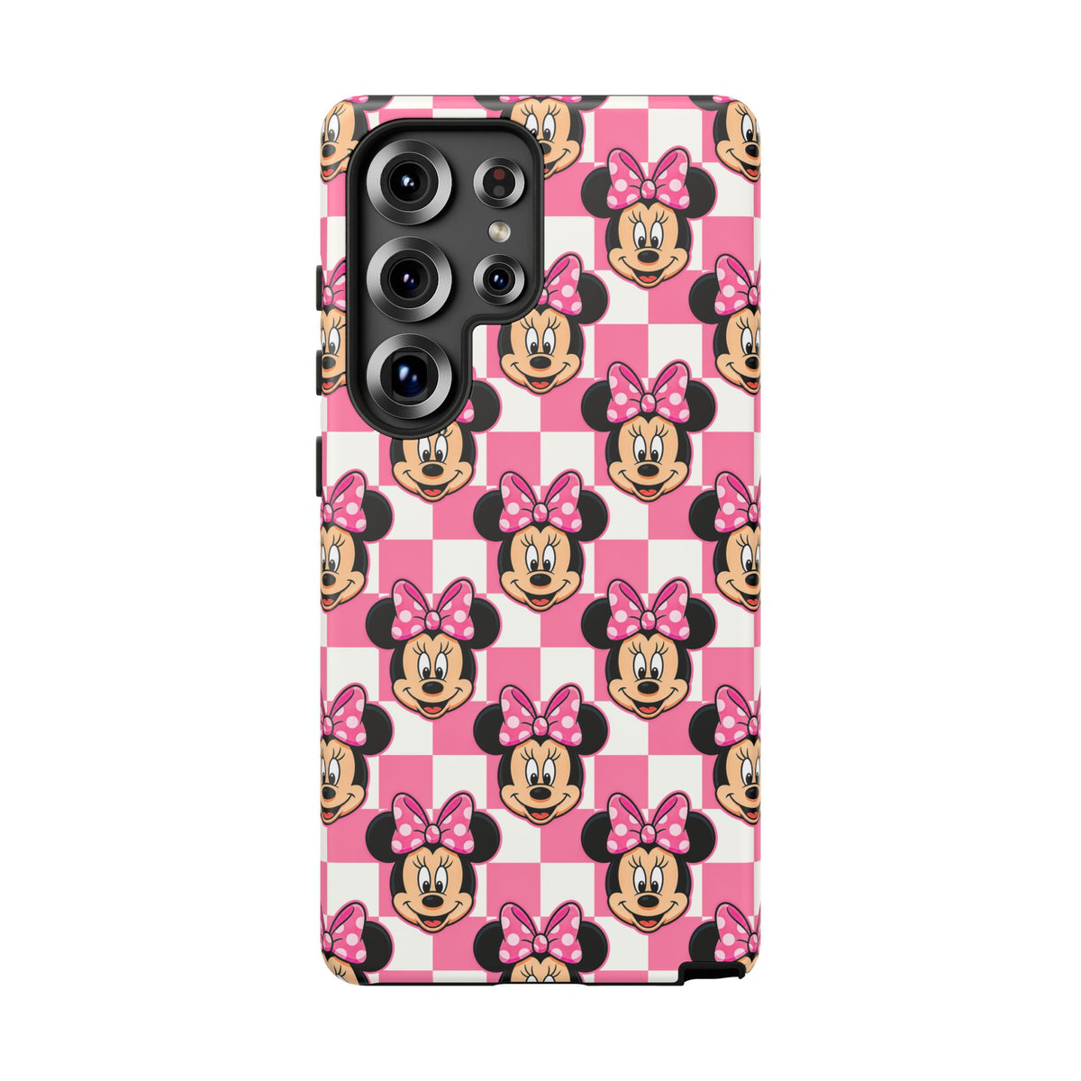 Pink Checkerboard Minnie Resort Ready Cell Phone Tech Case
