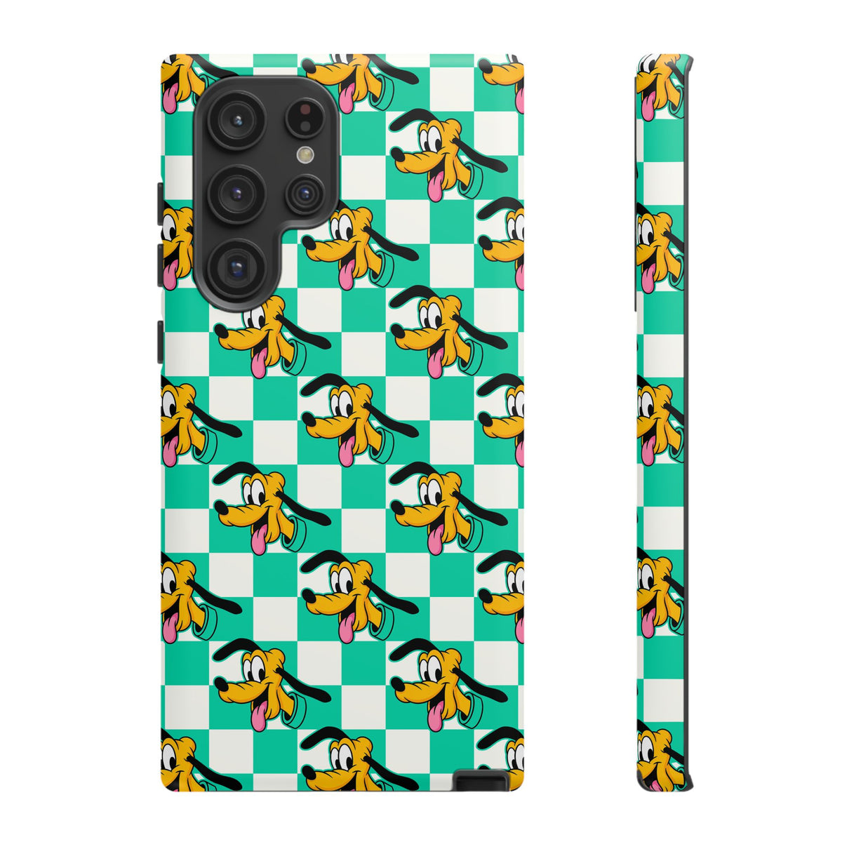 Teal Checkerboard Pluto Resort Ready Cell Phone Tech Case