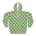 Green Checkerboard Goofy Hooded Sweatshirt