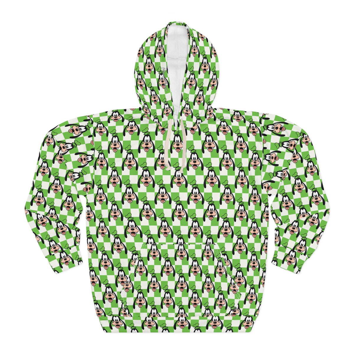 Green Checkerboard Goofy Hooded Sweatshirt