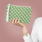 Green Checkerboard Goofy Convertible Wristlet Clutch