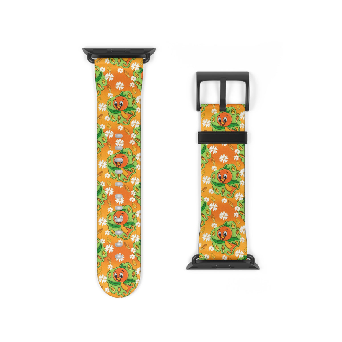 Tangerine Treat Orange Bird Whimsical Watch Band - Apple