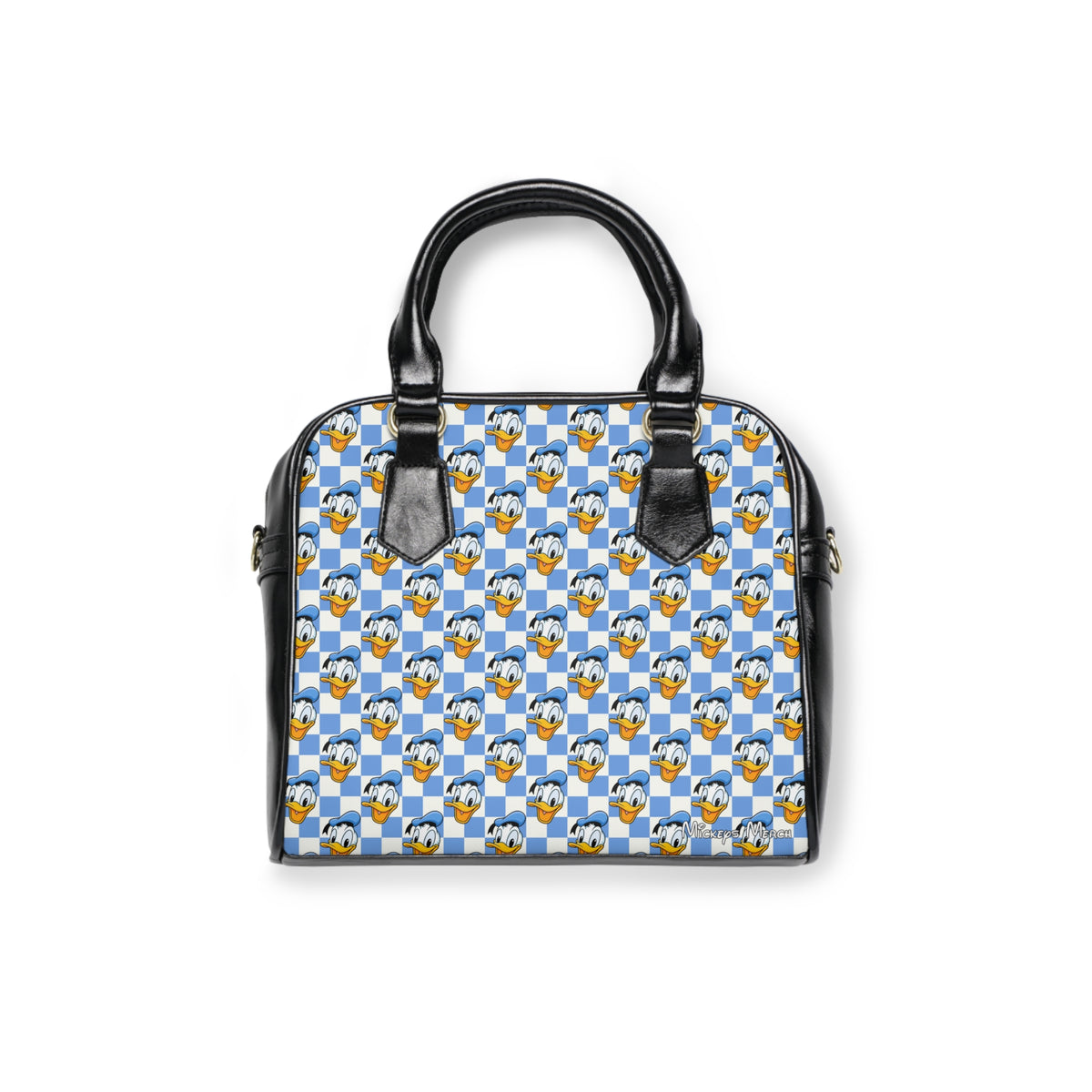 Blue Checkerboard Donald Shoulder Handbag