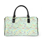 Character Autographs on Green PU Leather Travel Bag