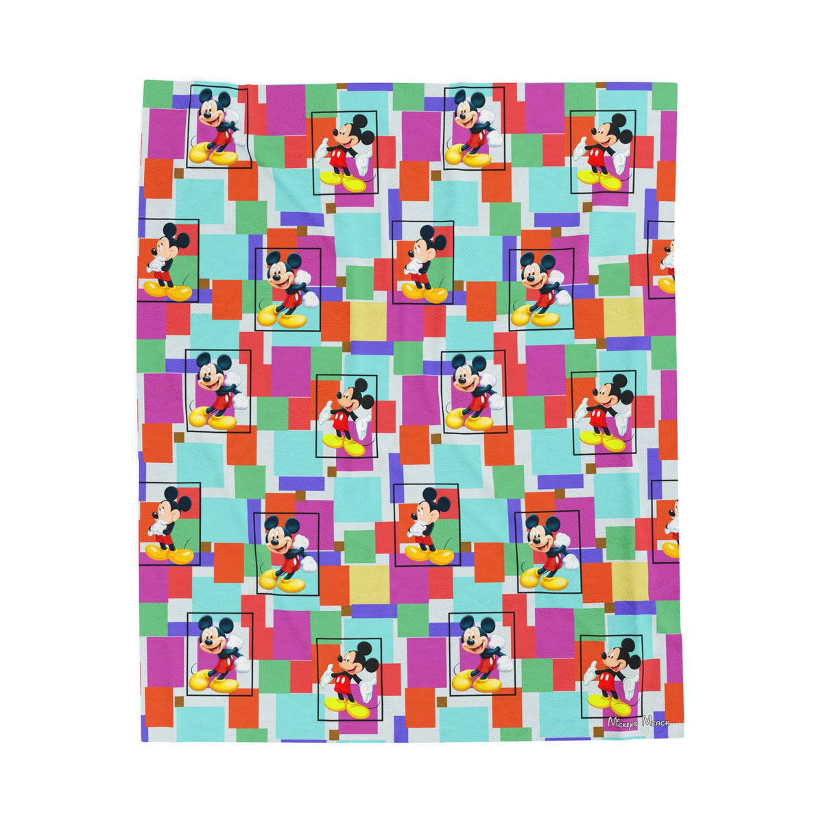 Colorblock Mickey Velveteen Plush Blanket