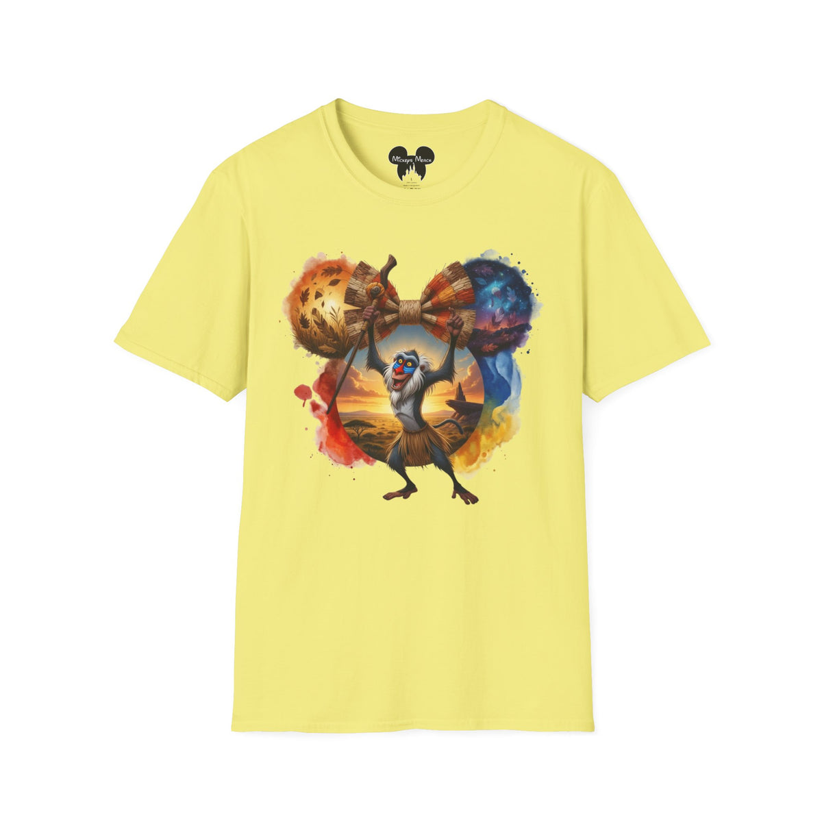 Lion King - Rafiki's Straw Savannah Vignette Unisex Graphic Tee