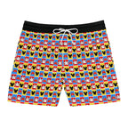 Checkerboard Mickey Hands Swim Trunks