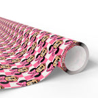 Pink Checkerboard Minnie Wrapping Paper Roll