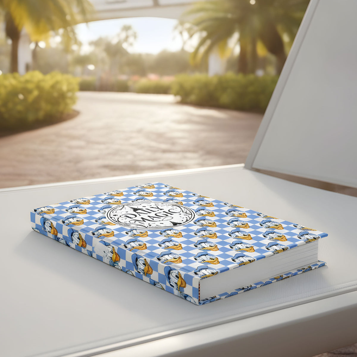 Blue Checkerboard Donald Daily Magic Matte Hardcover Journal
