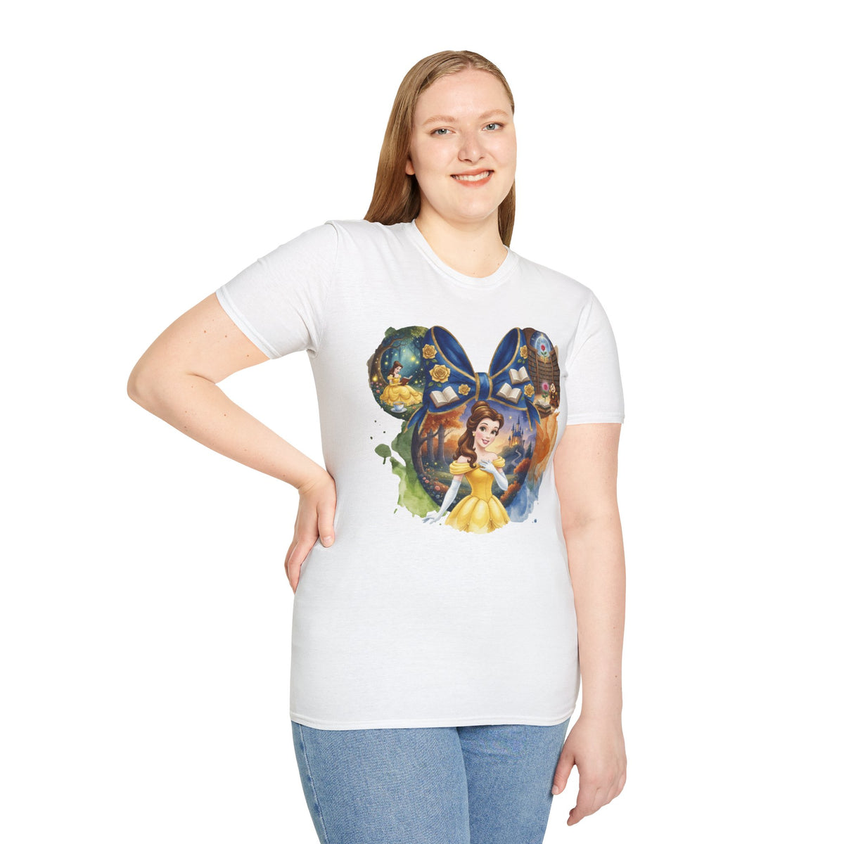 Disney Princess - Belle's Enchanted Rose Library Vignette Unisex Graphic Tee