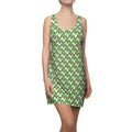 Green Checkerboard Goofy Racerback Dress