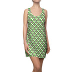 Green Checkerboard Goofy Racerback Dress