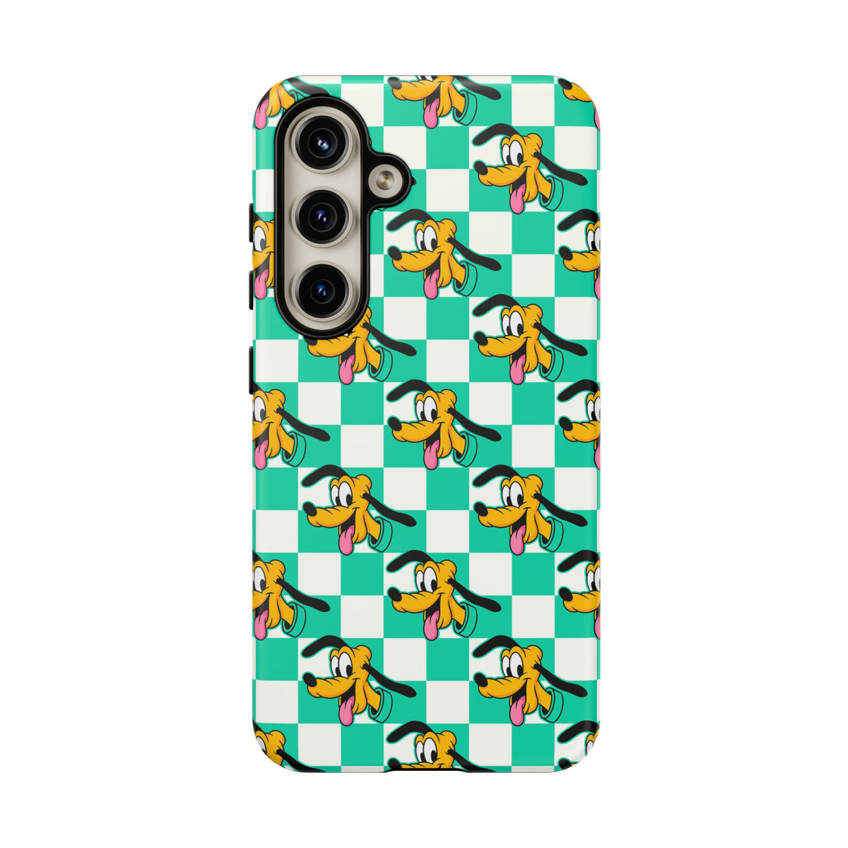 Teal Checkerboard Pluto Resort Ready Cell Phone Tech Case