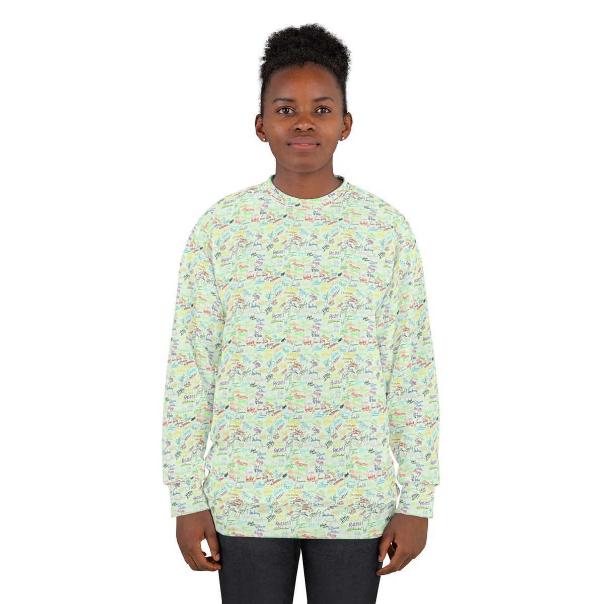 Character Autographs on Green Unisex Crewneck Sweatshirt